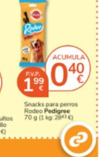 Consum Snacks para perros Rodeo Pedigree oferta