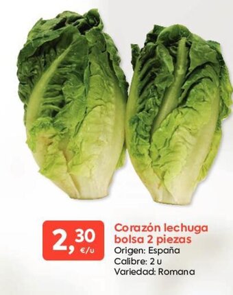 Suma Supermercados Corazón lechuga bolsa 2 piezas oferta