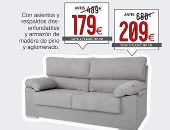 Atrapamuebles Con asientos y respaldos des-enfundables y armazón de madera de pino y aglomerado oferta
