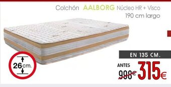 Atrapamuebles Colchón AALBORG Núcleo HR + Visco oferta