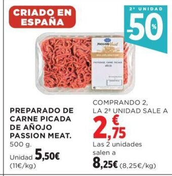 Hipercor PREPARADO DE CARNE PICADA DE AÑOJO PASSION MEAT. oferta