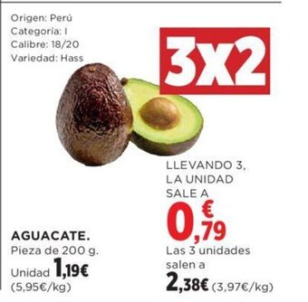 Hipercor AGUACATE. Pieza de 200 g. oferta