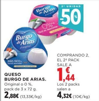 Hipercor QUESO BURGO DE ARIAS oferta