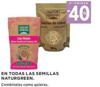 Hipercor EN TODAS LAS SEMILLAS NATURGREEN. oferta