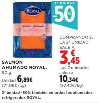 Hipercor SALMÓN AHUMADO ROYAL. oferta