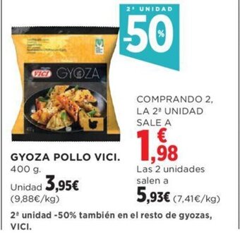 Hipercor GYOZA POLLO VICI. oferta