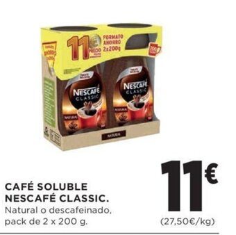 Hipercor CAFÉ SOLUBLE NESCAFÉ CLASSIC. oferta