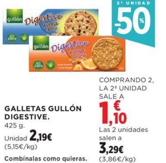 Hipercor GALLETAS GULLÓN DIGESTIVE. 425 g. oferta