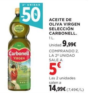 Hipercor ACEITE DE OLIVA VIRGEN SELECCIÓN CARBONELL. oferta