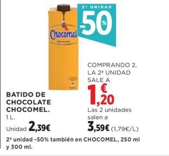 Hipercor BATIDO DE CHOCOLATE CHOCOMEL. oferta