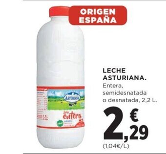 Hipercor LECHE ASTURIANA. oferta