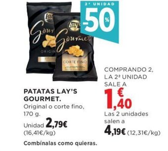 Hipercor PATATAS LAY'S GOURMET. oferta