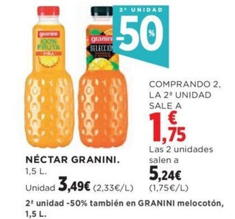 Hipercor NÉCTAR GRANINI. oferta