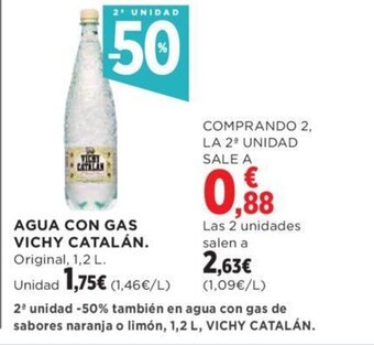 Hipercor AGUA CON GAS VICHY CATALÁN oferta