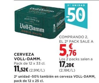 Hipercor CERVEZA VOLL-DAMM. oferta