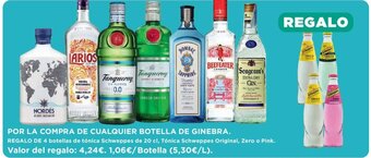 Hipercor POR LA COMPRA DE CUALQUIER BOTELLA DE GINEBRA. oferta