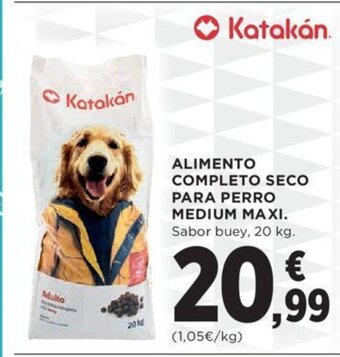 Hipercor ALIMENTO COMPLETO SECO PARA PERRO MEDIUM MAXI. oferta