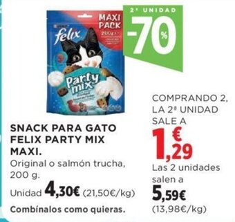 Hipercor SNACK PARA GATO FELIX PARTY MIX oferta