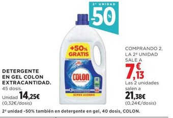 Hipercor DETERGENTE EN GEL COLON EXTRACANTIDAD. oferta