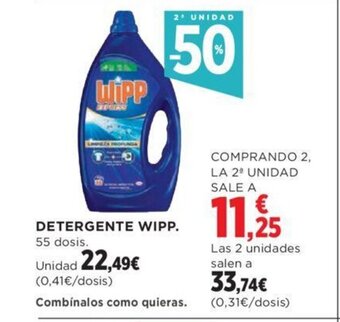 Hipercor DETERGENTE WIPP. oferta