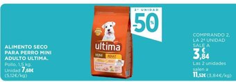 Hipercor ALIMENTO SECO PARA PERRO MINI ADULTO ULTIMA. oferta