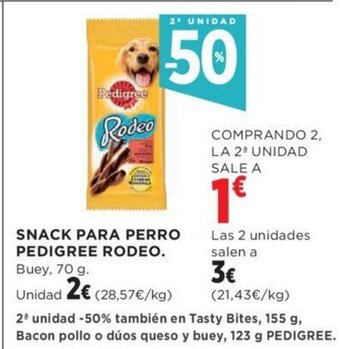 Hipercor SNACK PARA PERRO PEDIGREE RODEO. oferta