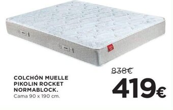 Hipercor COLCHÓN MUELLE PIKOLIN ROCKET NORMABLOCK. oferta