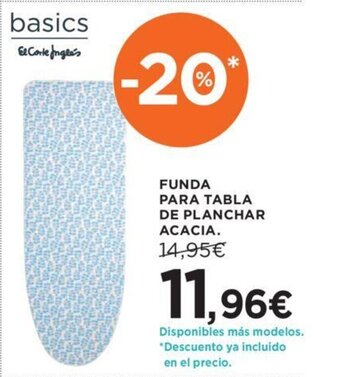 Hipercor FUNDA PARA TABLA DE PLANCHAR ACACIA. oferta