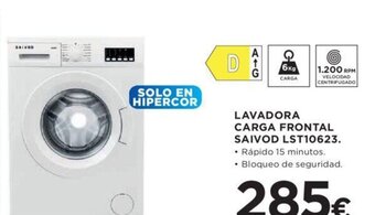 Hipercor LAVADORA CARGA FRONTAL SAIVOD LST10623. oferta