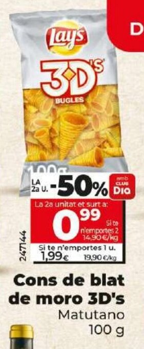 Dia Cons de blat de moro 3D's oferta