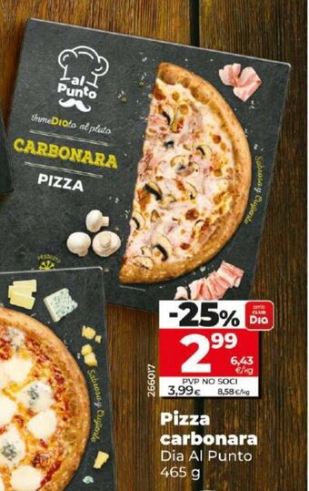 Dia Pizza carbonara oferta