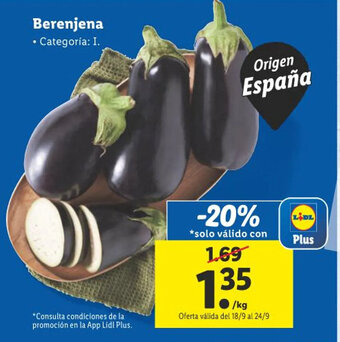 Lidl Berenjena oferta