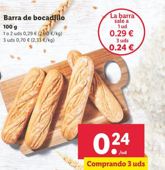 Lidl Barra de bocadillo 100 g oferta