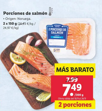 Lidl Porciones de salmón oferta