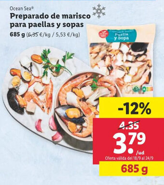 Lidl Ocean Sea Preparado de marisco para paellas y sopas oferta