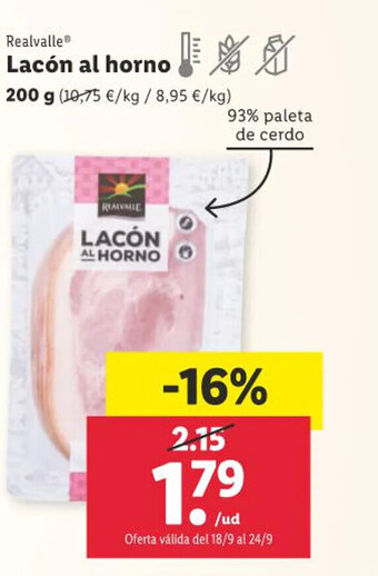 Lidl Realvalle Lacón al horno 200 g oferta