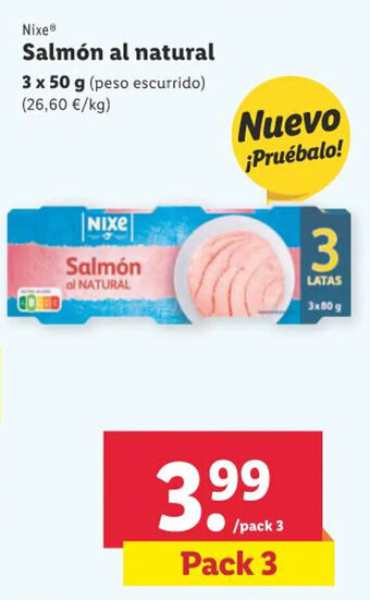 Lidl Nixe Salmón al natural oferta