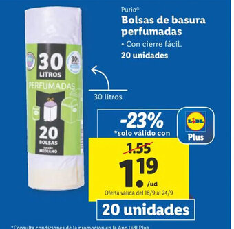 Lidl Purio Bolsas de basura perfumadas oferta