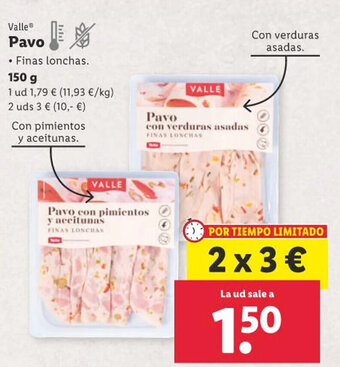 Lidl Valle Pavo 150 g oferta