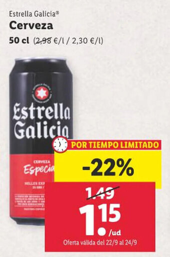 Lidl Estrella Galicia Cerveza 50 cl oferta