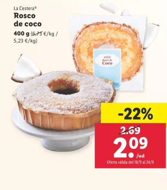 Lidl Rosco de coco 400 g oferta