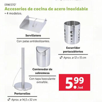 Lidl Accesorios de cocina de acero inoxidable • 4 modelos. oferta