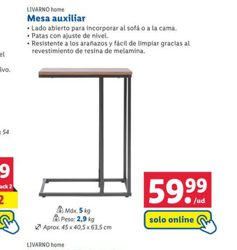 Lidl LIVARNO home Mesa auxiliar oferta