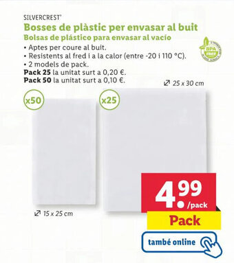 Lidl SILVERCREST Bosses de plàstic per envasar al buit oferta