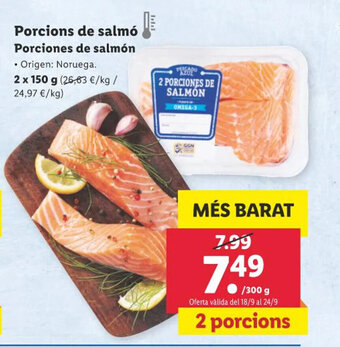 Lidl Porcions de salmó oferta