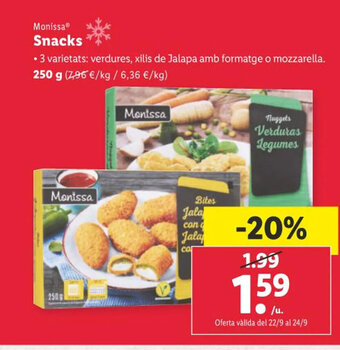Lidl Monissa Snacks oferta
