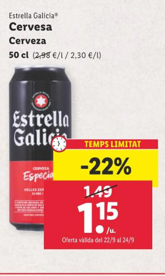 Lidl Estrella Galicia Cervesa oferta