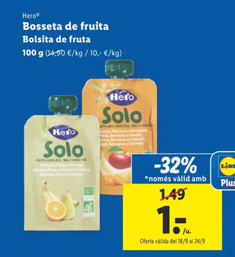 Lidl Hero Bosseta de fruita oferta