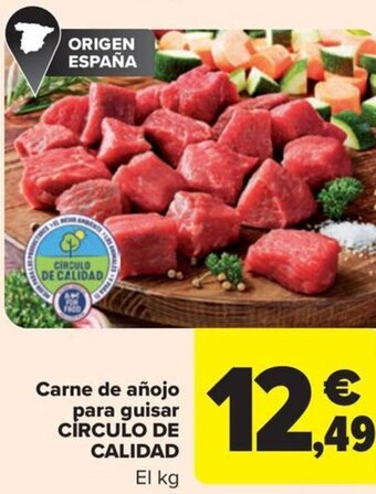 Carrefour Carne de añojo para guisar CÍRCULO DE CALIDAD El kg oferta