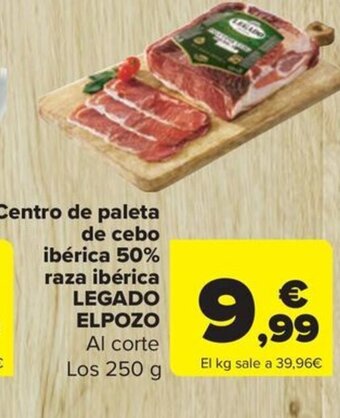 Carrefour Centro de paleta de cebo ibérica 50% raza ibérica LEGADO ELPOZO oferta